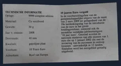 Herdenkingspenning 10 jaar euro 2008