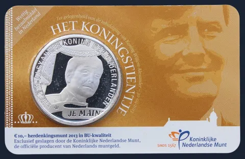 Nederland 10 euro 2013 Kroning Willem-Alexander coincard BU