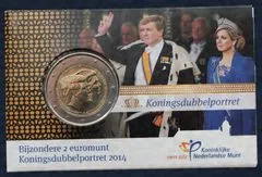 Nederland 2 euro 2014 Koningsdubbelportret coincard