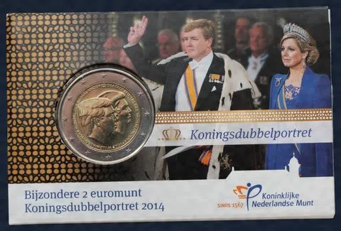 Nederland 2 euro 2014 Koningsdubbelportret coincard