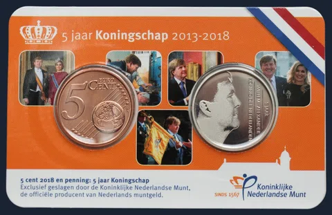Nederland 5 cent 2018 coincard Willem-Alexander