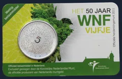 Nederland 5 euro 2011 coincard 50 jaar Wereld Natuur Fonds