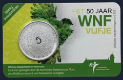 Nederland 5 euro 2011 coincard Wereld Natuur Fonds