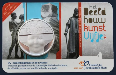 Nederland 5 euro 2012 Beeldhouwkunst coincard BU