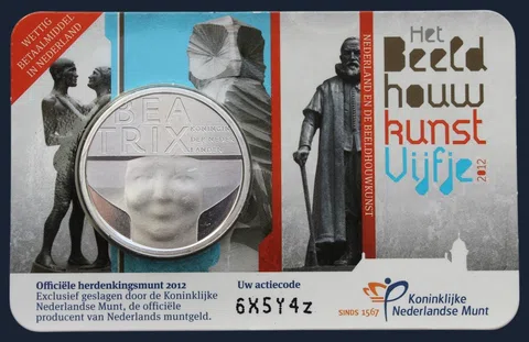 Nederland 5 euro 2012 Beeldhouwkunst coincard