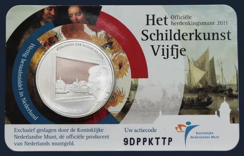 Nederland 5 euro 2011 coincard Nederlandse schilderkunst