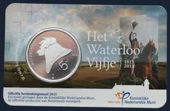Nederland 5 euro 2015 coincard UNC Slag bij Waterloo