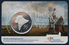 Nederland 5 euro 2015 coincard UNC Slag bij Waterloo