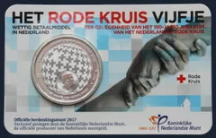 Nederland 5 euro 2017 Coincard UNC Rode Kruis 150 jaar