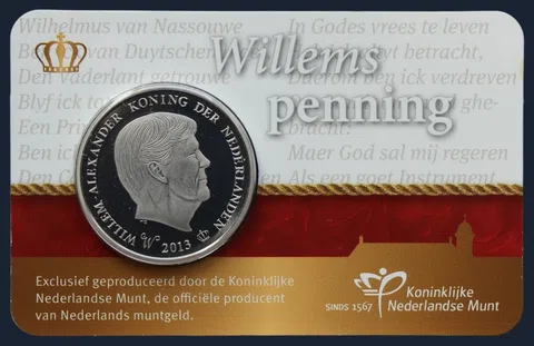 Nederland Willems penning 2013 Coincard