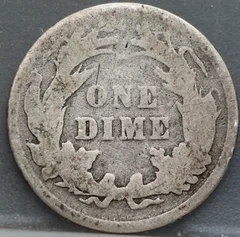 One Dime 1893 — Barber achterzijde, Verenigde Staten, zilver