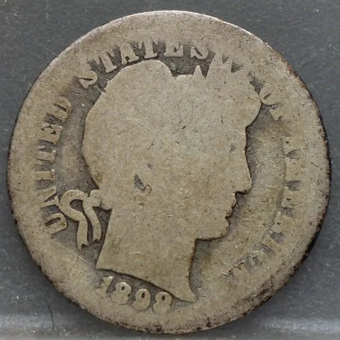 One Dime 1898-O Barber — Zilver