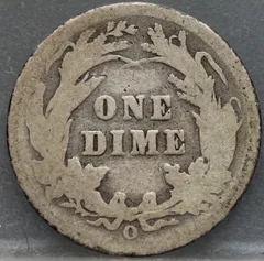 One Dime 1898-O Barber — Zilver achterzijde, Verenigde Staten, One Dime (10 cents)