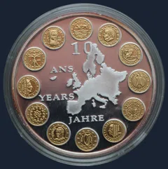 Penning 10 jaar euro 2008