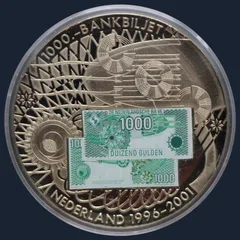 Penning 1000 gulden 2001 Afscheid van een munteenheid