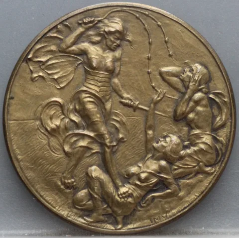 Penning Algemeen Steun-Comité Amsterdam 1914 — Brons 40mm