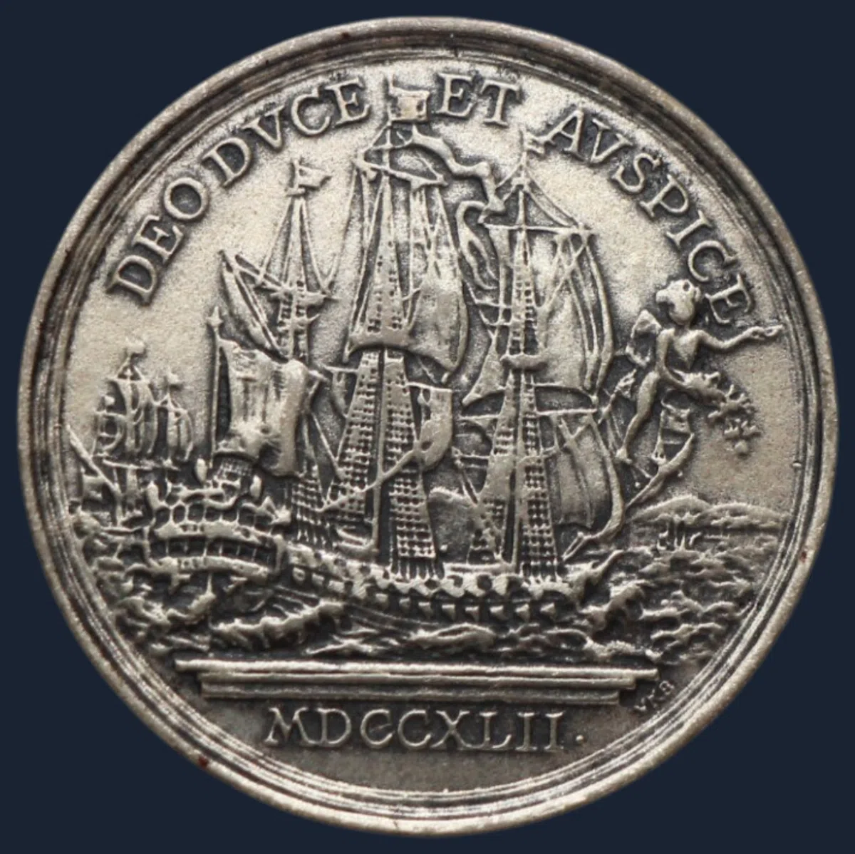 Penning Herbouw VOC-schip 'De Amsterdam', 1987 - Zilver