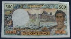 500 Francs ND  (1969-1992)  Nieuw-Caledonië - Noumeah