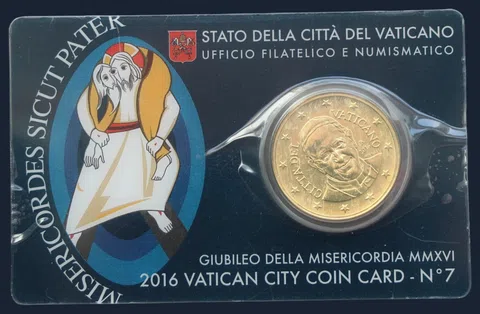 Vaticaan 50 Cent 2016 BU Coincard