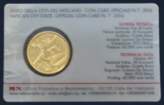 Vaticaan 50 Cent 2016 BU Coincard