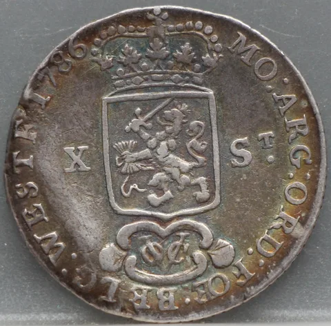 X Stuiver 1786 West-Friesland VOC — Zilver