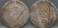 X Stuiver 1786 West-Friesland VOC — Zilver detail 2, X Stuiver (halve gulden)