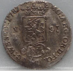 X Stuiver 1787 West-Friesland VOC — Zilver achterzijde, X Stuiver (halve gulden)