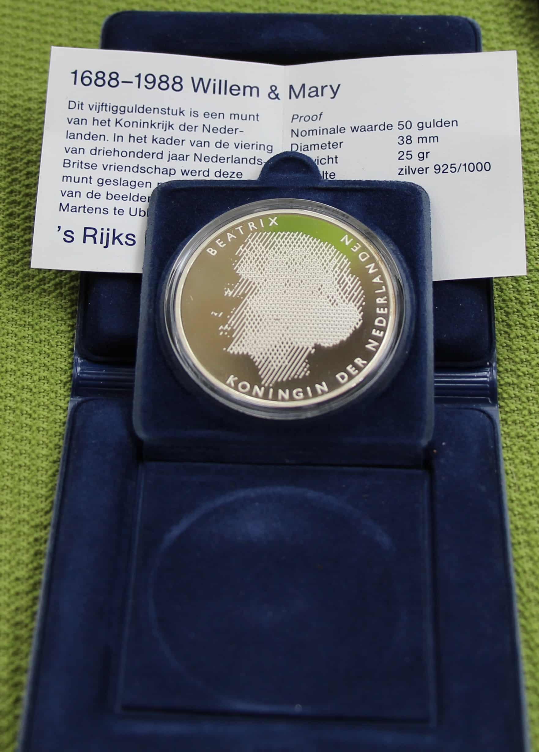 50 Gulden 1988 William en Mary - Proof - Afbeelding 2