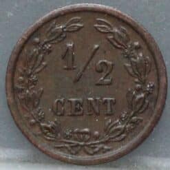 Alternative view of Halve cent 1901