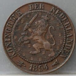 Halve stuiver 1894 - 2 1/2 cent 1894 schaars!