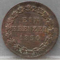 1 Kreuzer 1830 Nassau