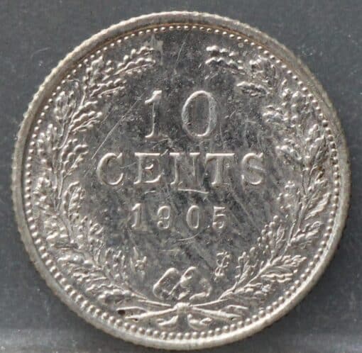 10 Cent 1905 – dubbeltje 1905 prachtig! - Afbeelding 2
