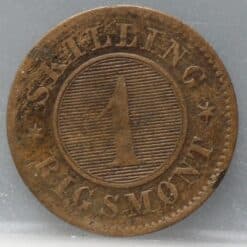 Alternative view of 1 skilling rigsmønt 1856 Denemarken