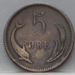 Alternative view of 5 öre 1891 Denemarken