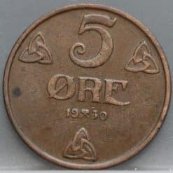 5 øre 1930 Noorwegen