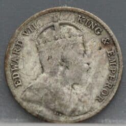Alternative view of 10 Cents 1907 Ceylon