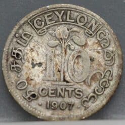 10 Cents 1907 Ceylon