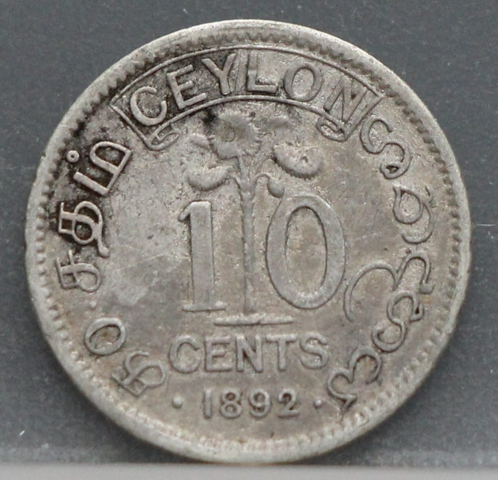 10 Cents 1892 Ceylon