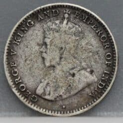 Alternative view of 10 Cents 1914 Ceylon