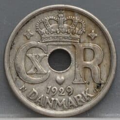 25 øre 1929 Denemarken