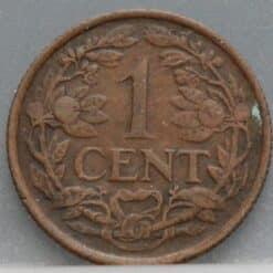 Alternative view of 1 cent 1959 Nederlandse Antillen