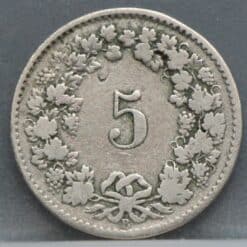 5 Rappen 1881 Zwitserland