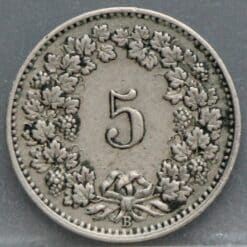5 Rappen 1898 Zwitserland
