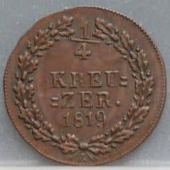1/4 Kreuzer 1819 (Z) Nassau - mooi!