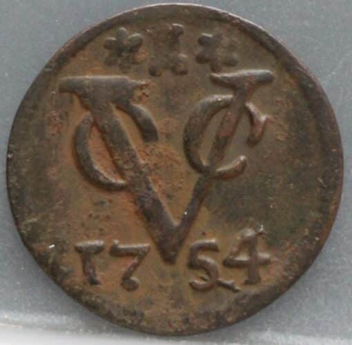 Duit Zeeland VOC 1754 - mooi!