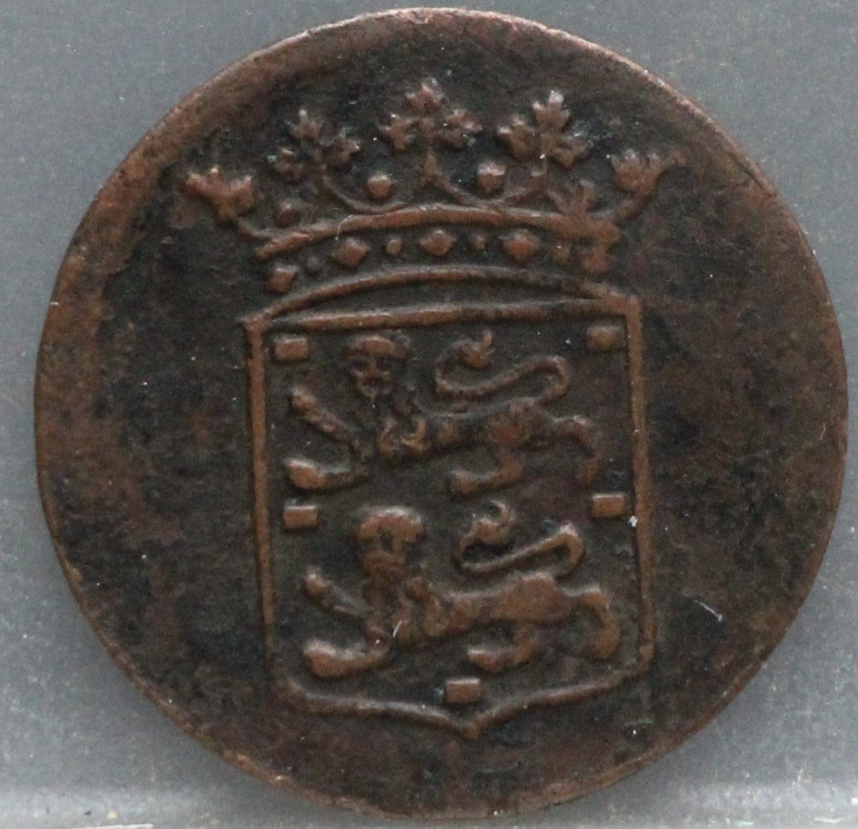 Duit West Friesland VOC 1765 - schaars! - Afbeelding 2