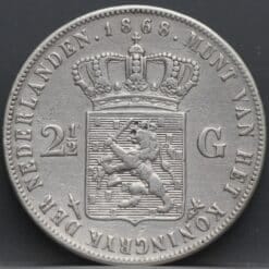 2 1/2 gulden 1868 - rijksdaalder 1868 Willem 3 - netjes!