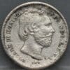 25 cent 1890 - kwartje 1890 Willem 3 - met punt - zeldzaam!