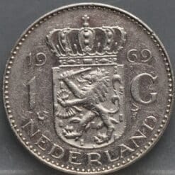 1 Gulden 1969 haan - Juliana - netjes!