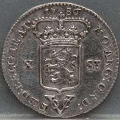 X Stuiver 1786 Utrecht VOC - halve gulden 1786 - prachtig!